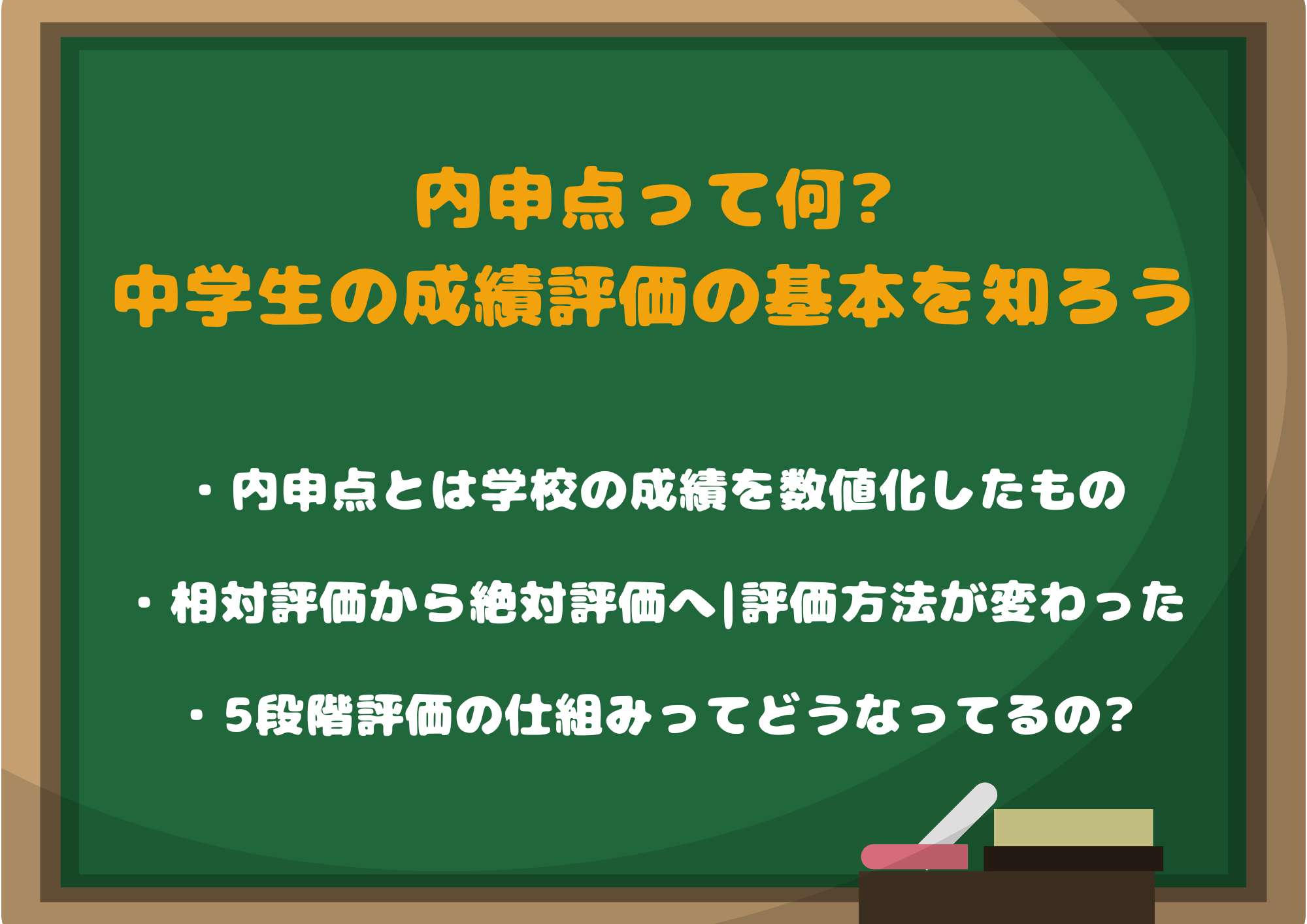 内申点って何?中学生の成績評価の基本を知ろう