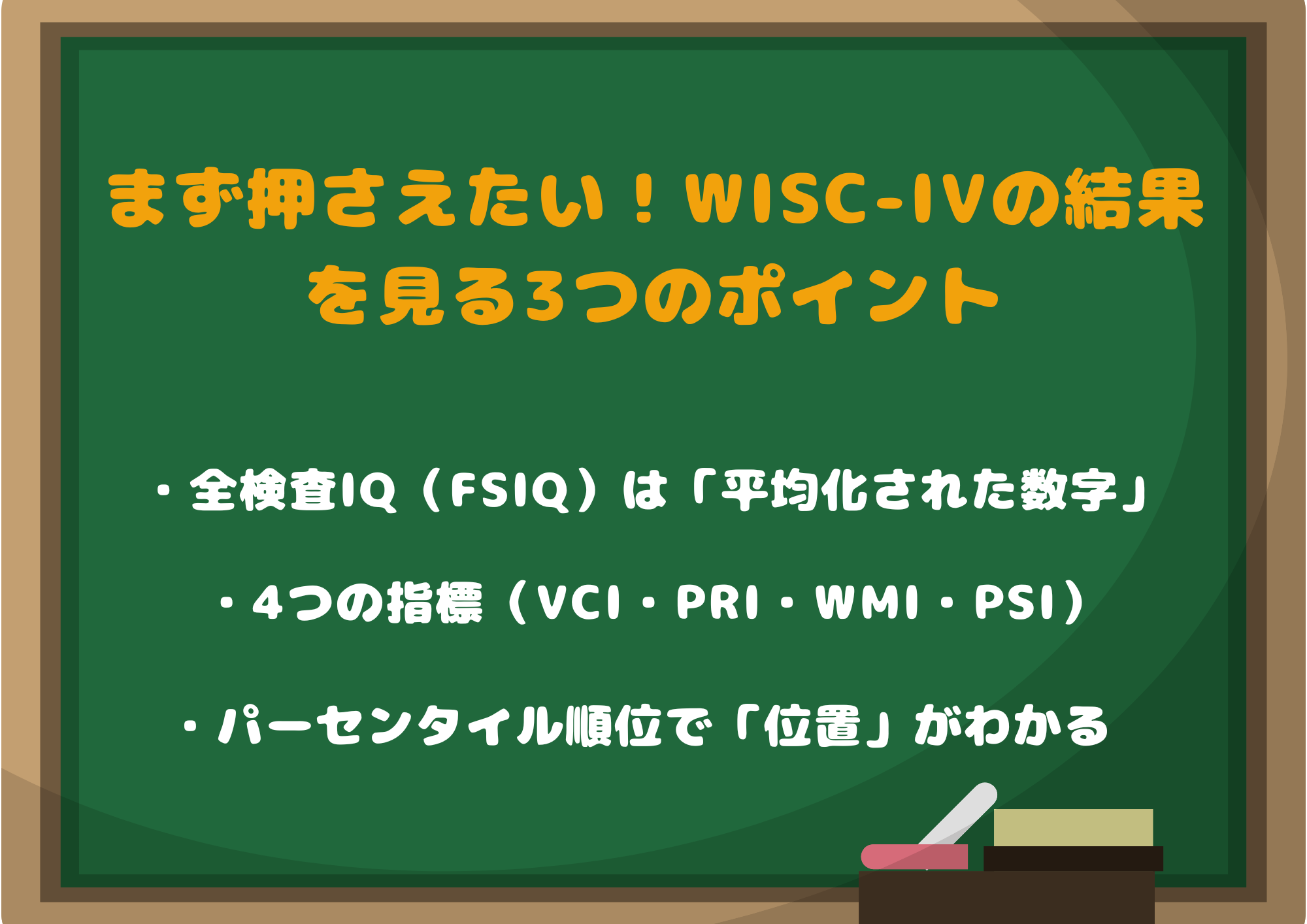 まず押さえたい！WISC-IVの結果を見る3つのポイント