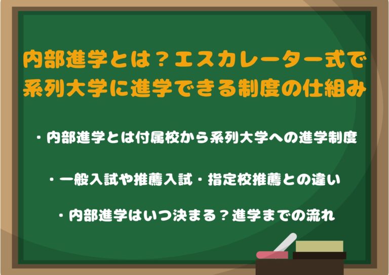 内部進学とは?仕組み・条件・大学別の内部進学率まで徹底解説 | 家庭教師のランナー