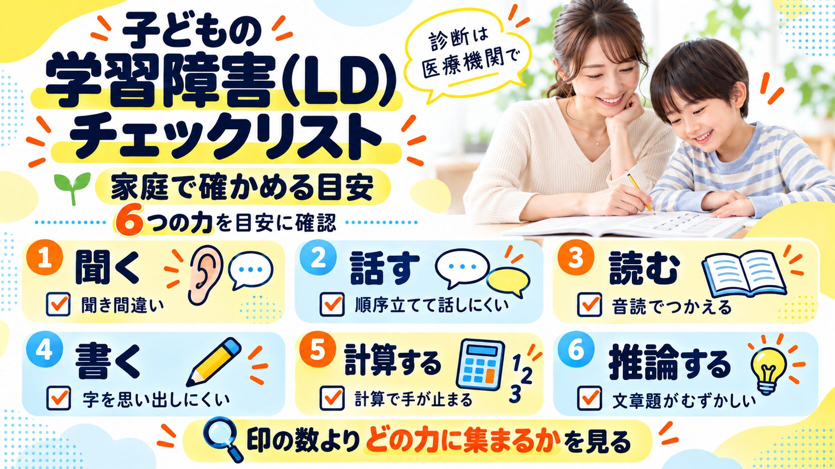 学習障害の特徴｜小学生・中学生で見られるサイン