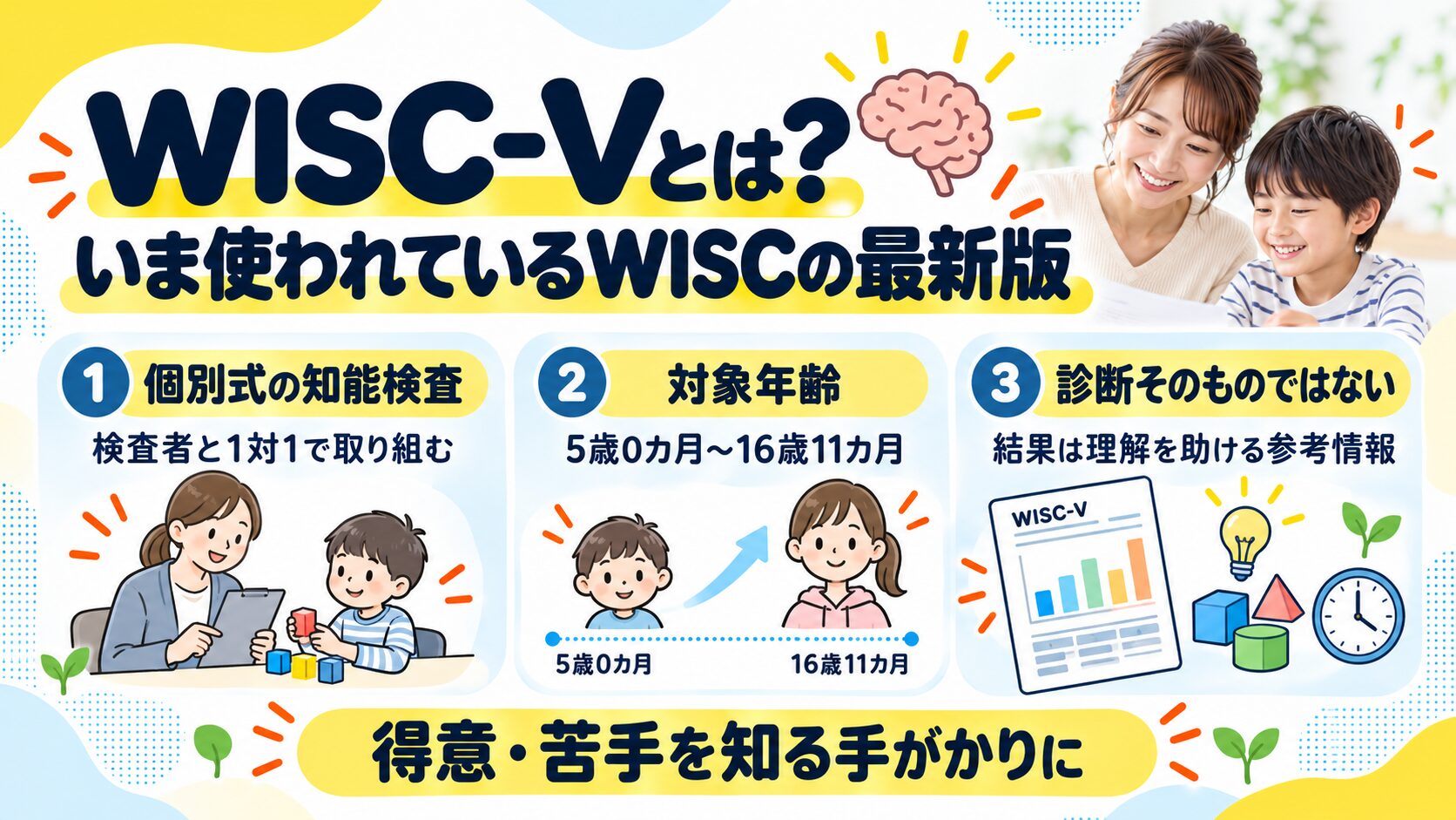 WISC-Vとは?いま使われているWISCの最新版